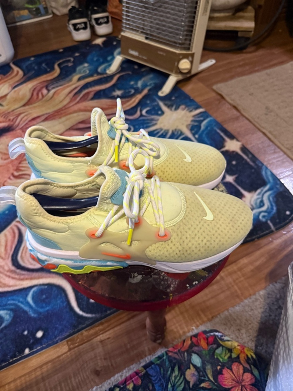 Nike Kids' Yellow Mesh React-Style Sneakers with Multicolor Accents